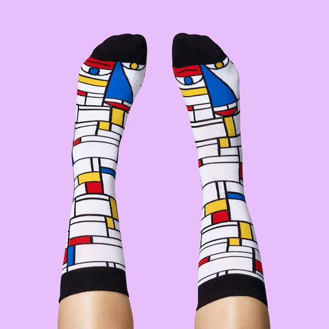 Fun Gifts for Art Lovers - Mondrian Socks