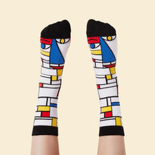Silly Socks for Kids - Artist Feet Mondrian