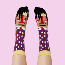 Artist Fun Socks - Basquiatoe