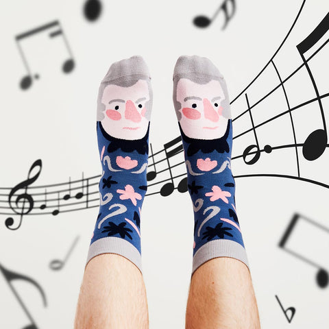 Piano Players Gifts - Mozart Socks