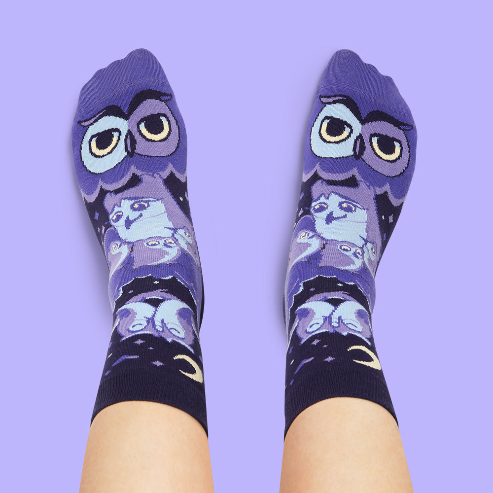 Chaussettes Femme Fantaisie Willie Farms Sock Barn - Motif Hibou - Taille Unique