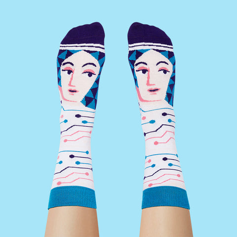 Ada Shoe-Lace science sock from the ChattyFeet Science Collection