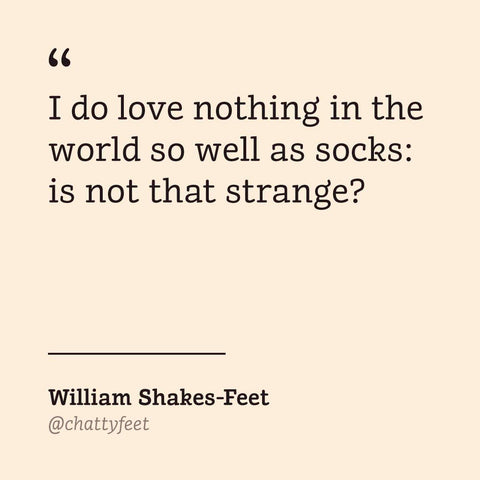 Theatre inspired socks - William Shakes-Feet