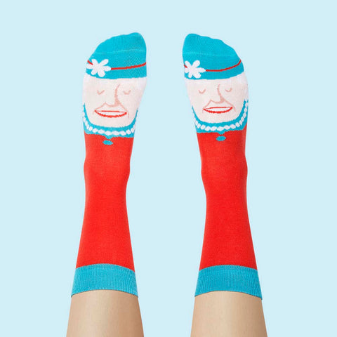 British Monarchs Queen Socks