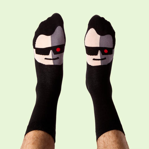Cool Socks for Men - Cyborg Toeminator